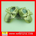 Wholesale products china colorful beautiful bow soft flat moccasin baby shoes made in Korea for child